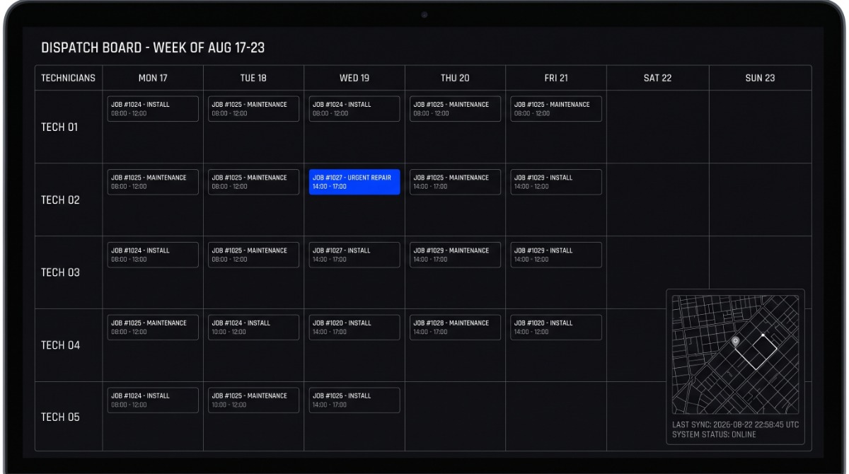 Dispatch board